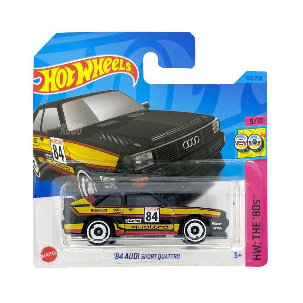 Mattel Hot Wheels '84 Audi Sport Quattro Black with Yellow and Red